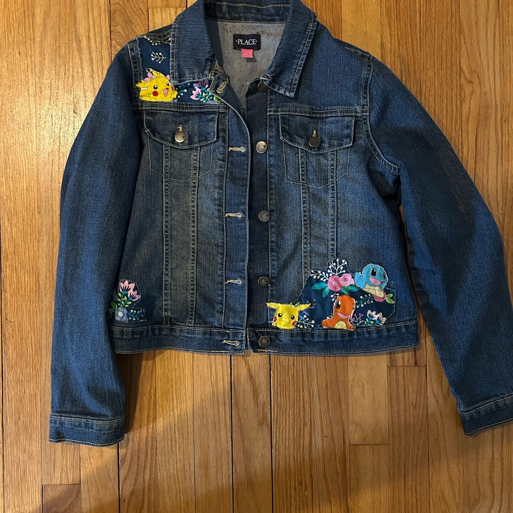 Girls Custom Pokémon Denim Jacket